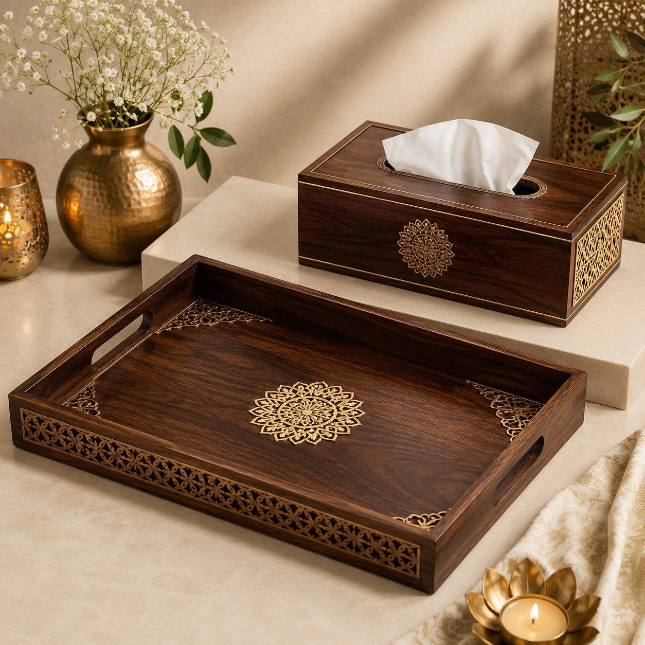 Tray & Tissue Box