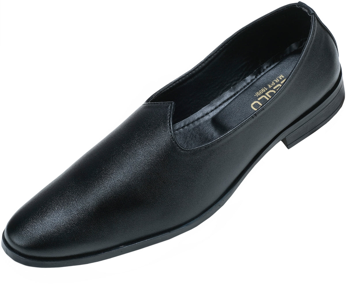 Men's Traditional Black Nagra Shoes/jutti