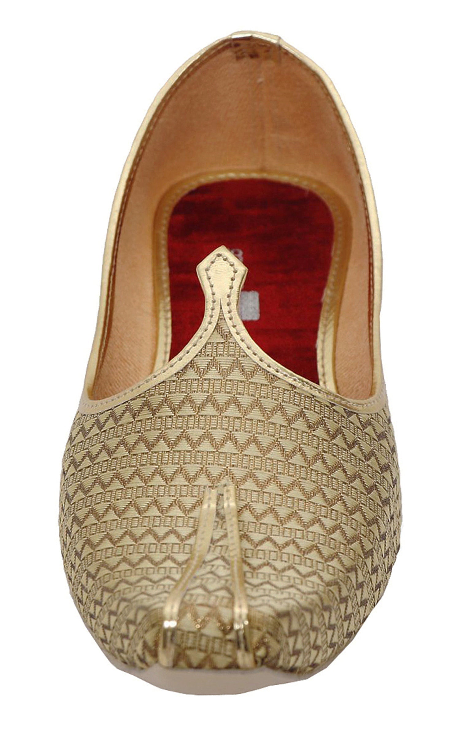 DEEUCO Men's Premium Golden Wedding and Sherwani Jutti, Mojari