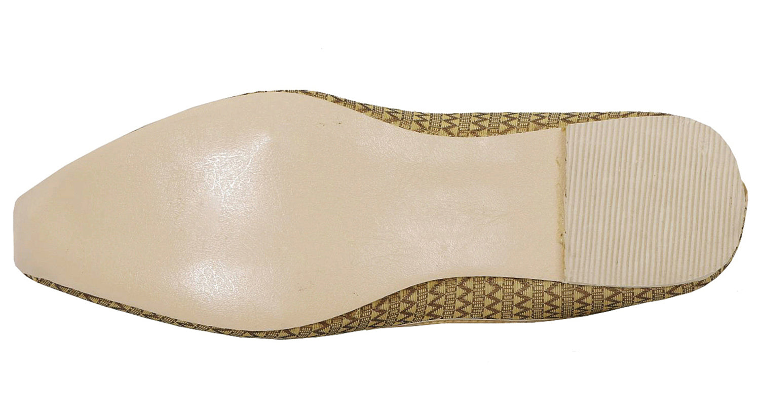 DEEUCO Men's Premium Golden Wedding and Sherwani Jutti, Mojari