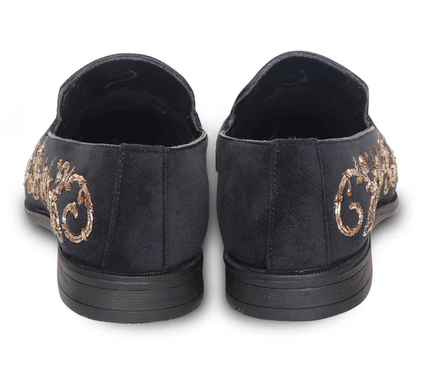 Deeuco Ethnic Premium Black Velvet Zardozi embroidery Jutti