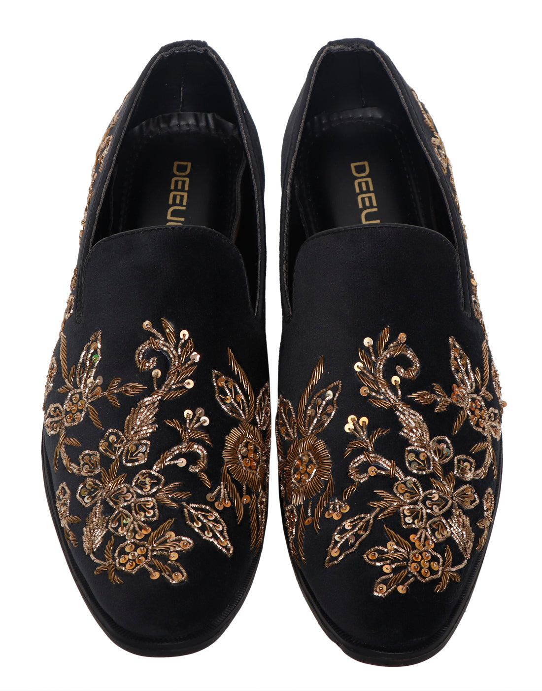 Deeuco Ethnic Premium Black Velvet Zardozi embroidery Jutti