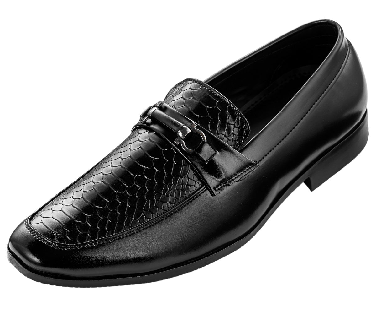 DEEUCO Men's Black Casual Loafers
