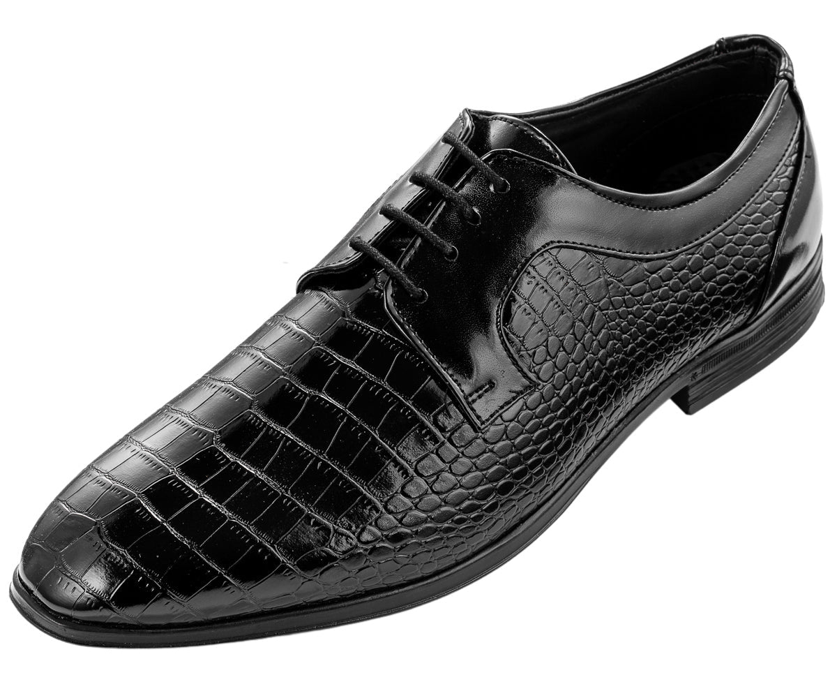 DEEUCO Men's Black Formal Shoes
