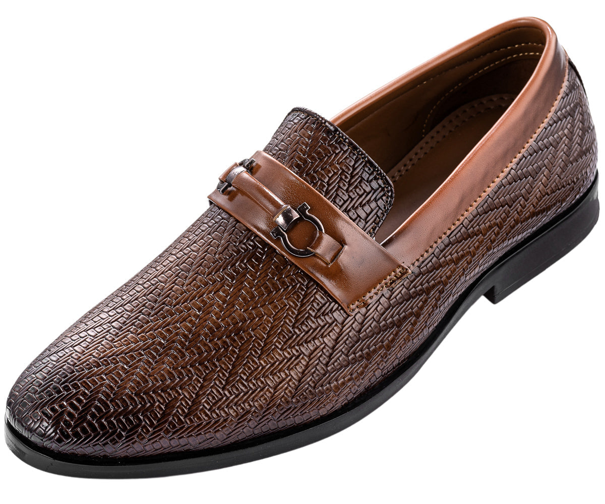 DEEUCO Men's Brown Casual Loafers