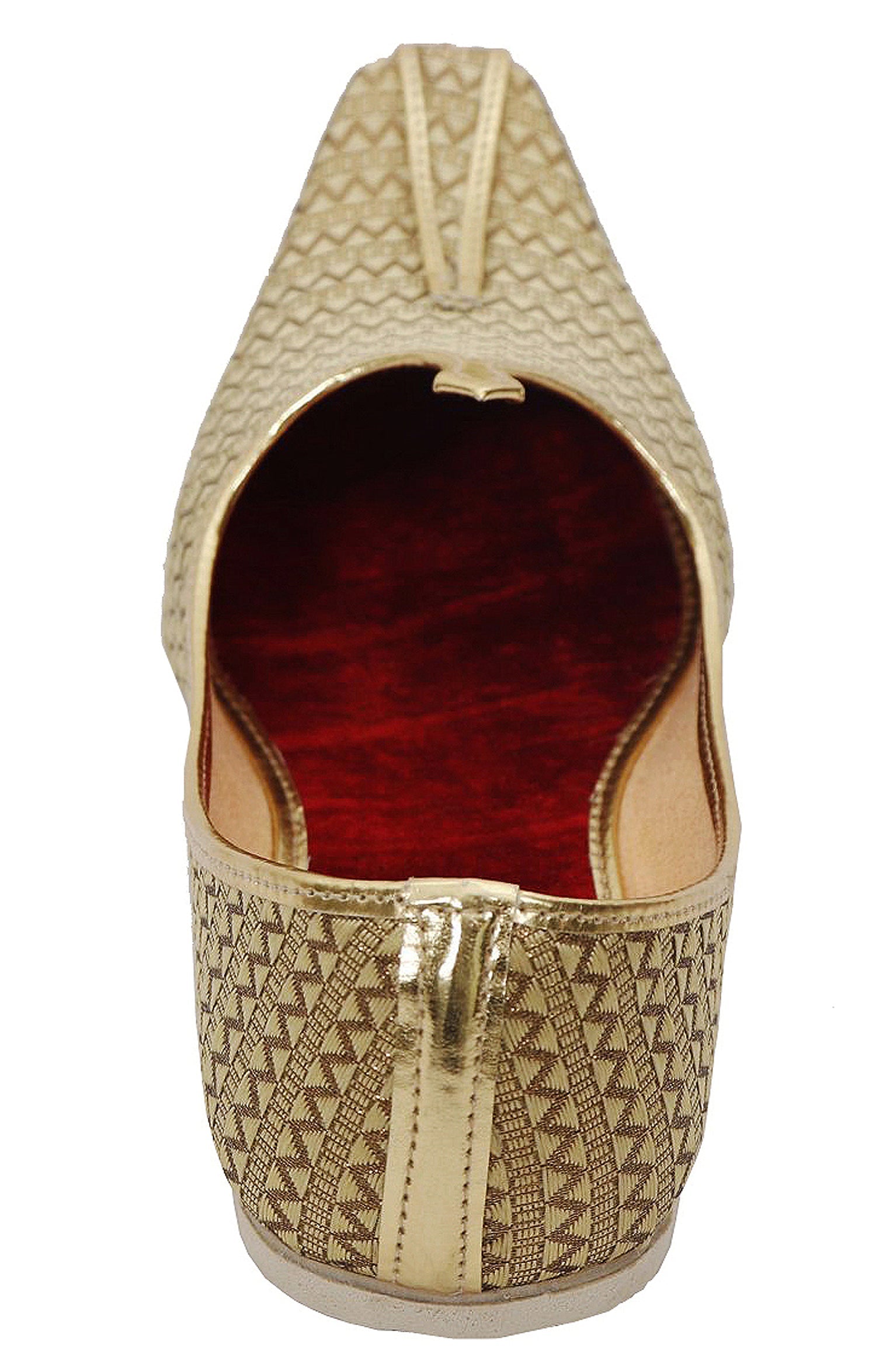 DEEUCO Men's Premium Golden Wedding and Sherwani Jutti, Mojari