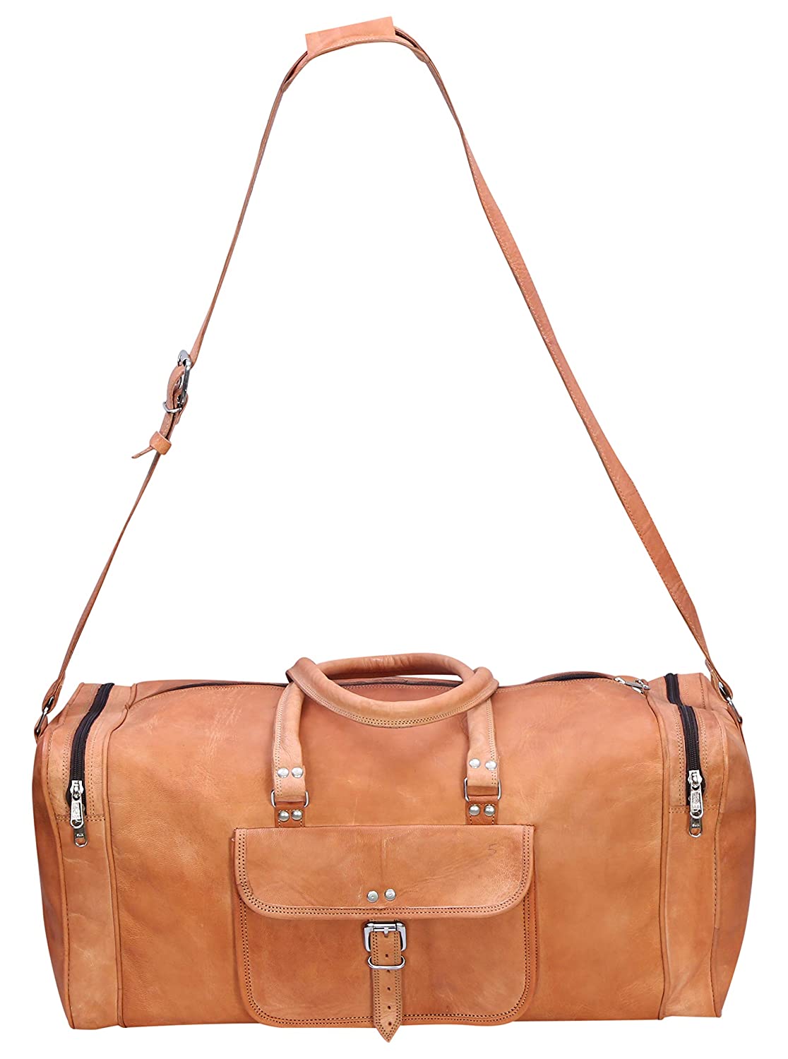 Deeuco Premium Leather-Travel Duffel (LXWXH:24X12X12 Inch)