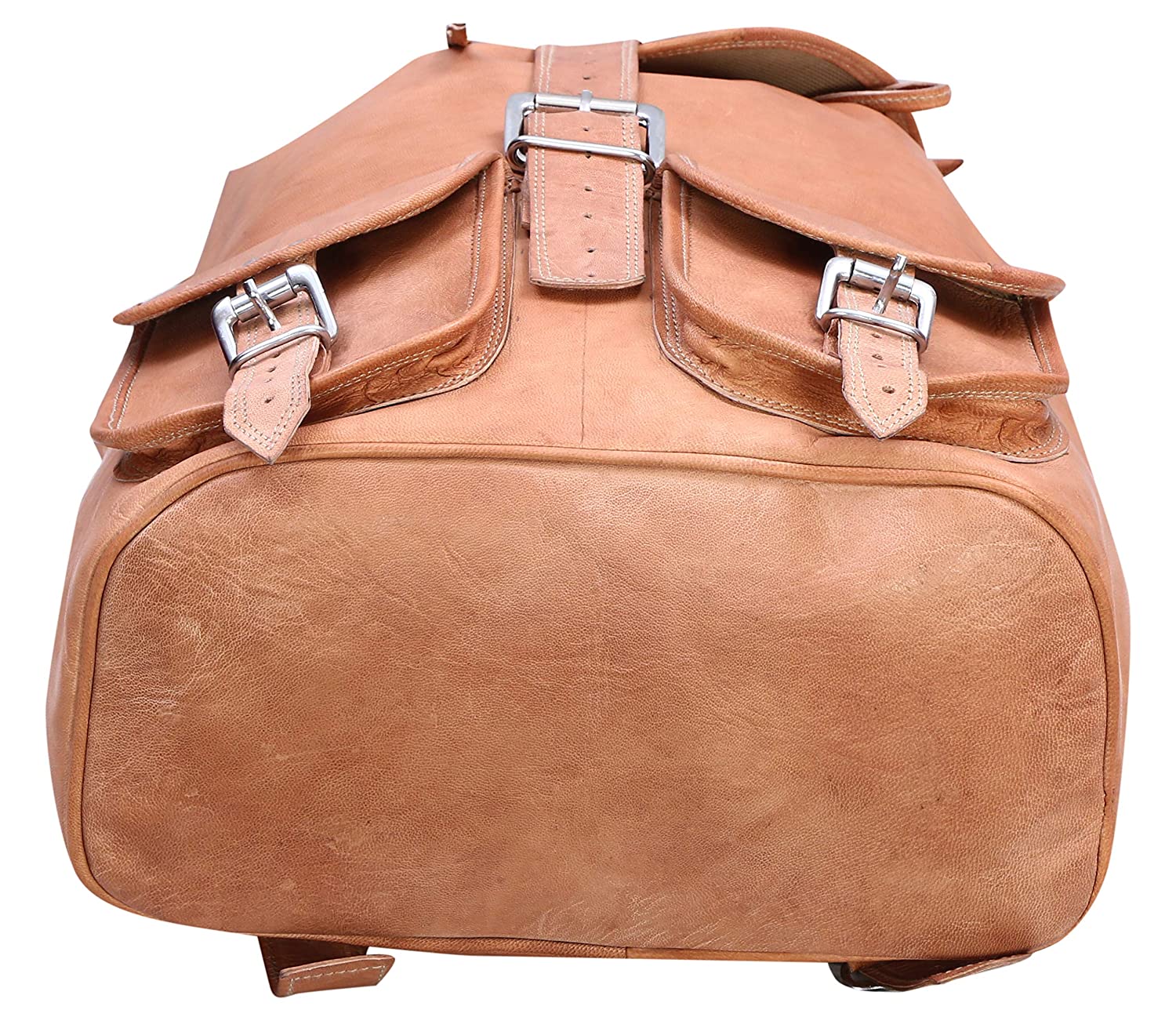 Deeuco Brown unisex Premium Casual Leather Backpack for laptop/collage/Office Bag/Travel(40 cm x 38 cm x 16 cm)