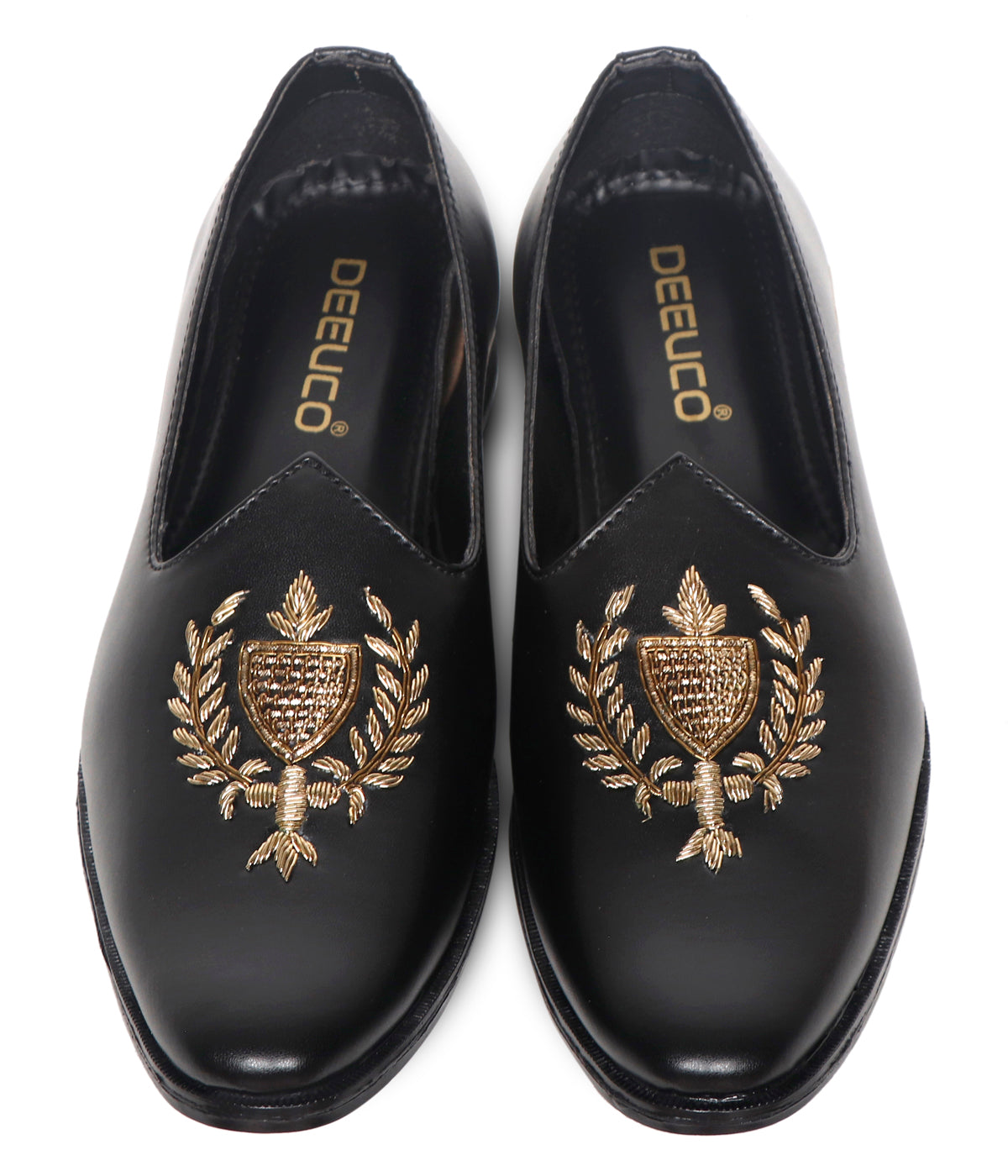 Deeuco Premium Black Traditional Zardozi embroidery Jutti