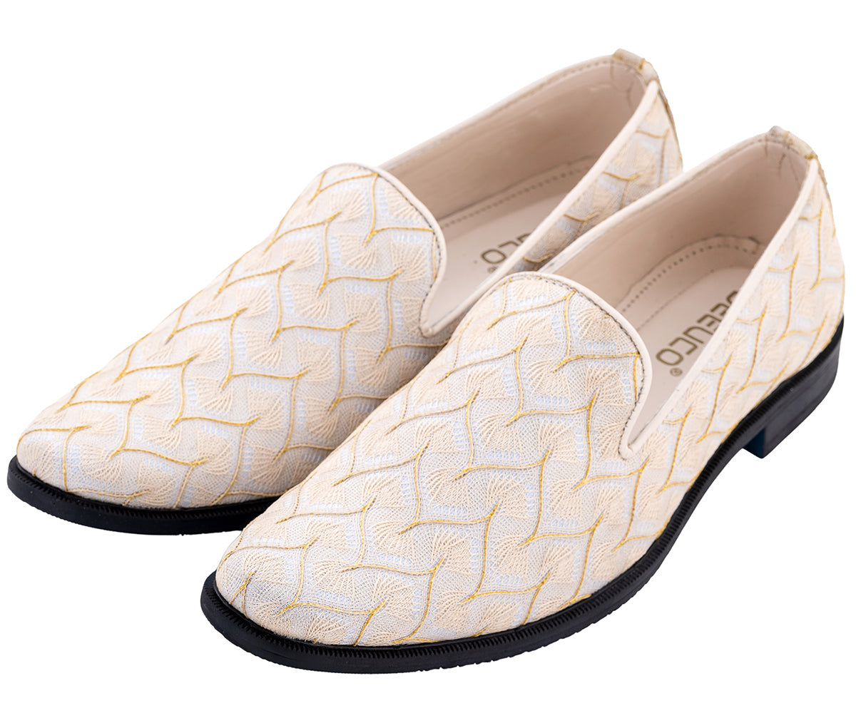 Men's Ethnic Premium Plain Cream Wedding and sherwani jutti/Shoes