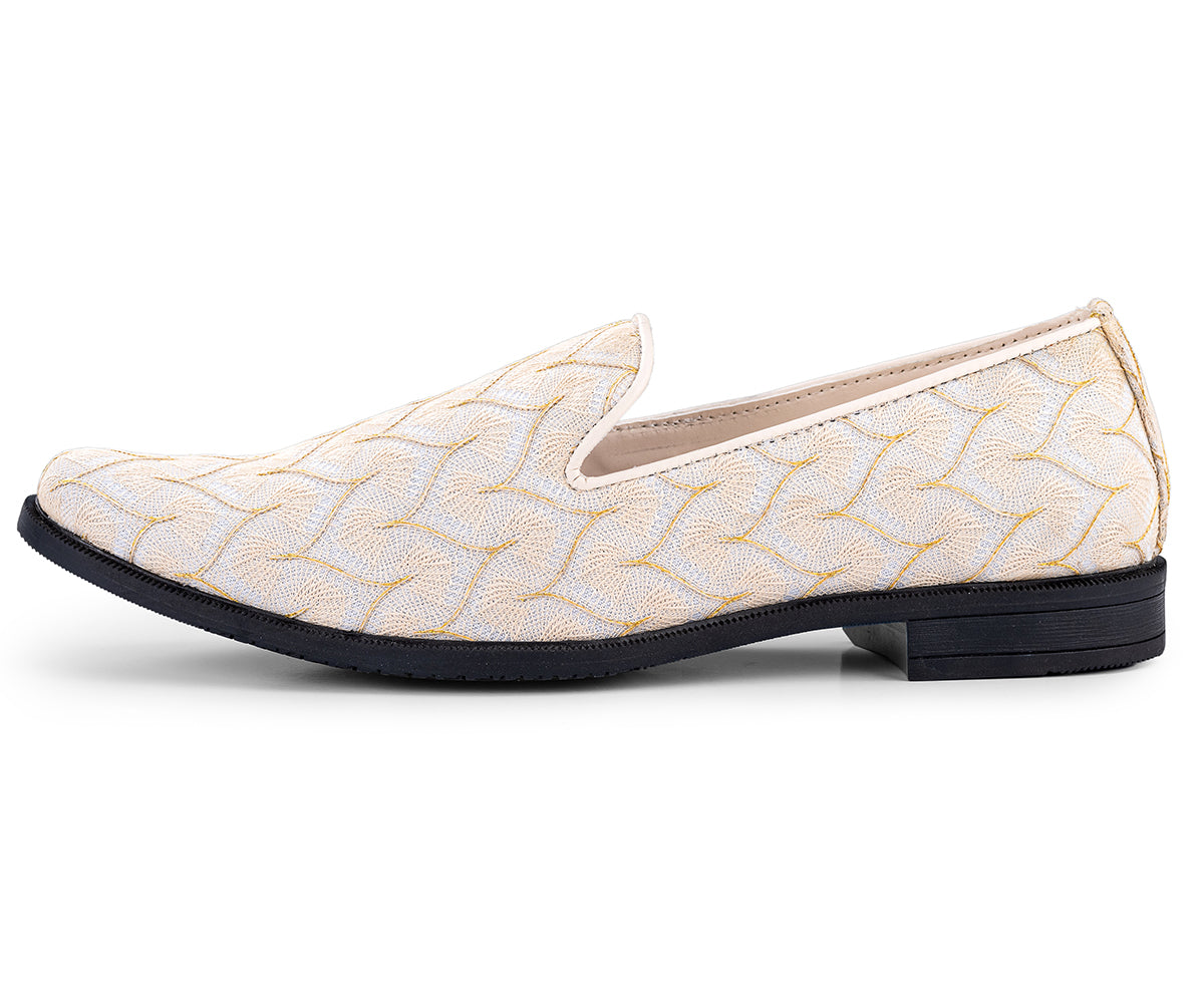 Men's Ethnic Premium Plain Cream Wedding and sherwani jutti/Shoes