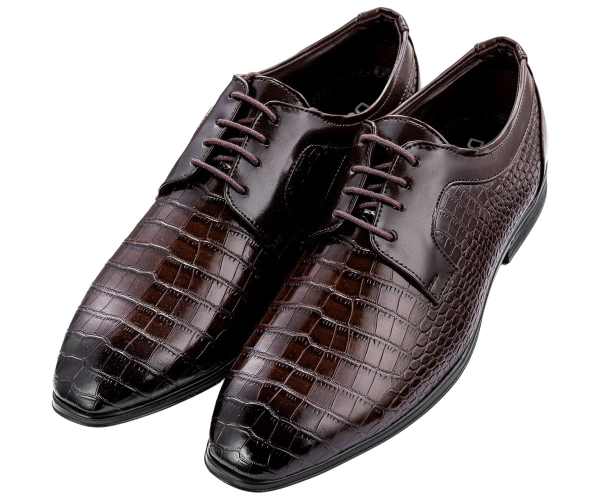 DEEUCO Men's Brown Formal Shoes
