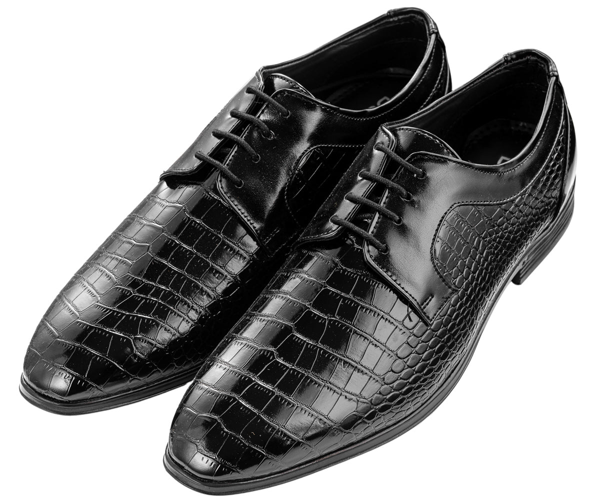 DEEUCO Men's Black Formal Shoes