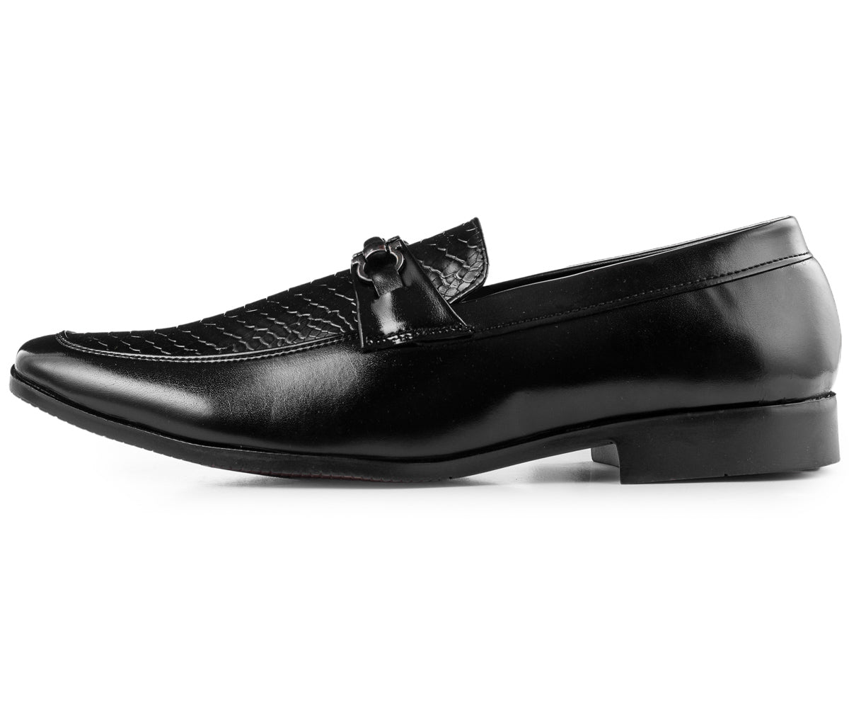 DEEUCO Men's Black Casual Loafers