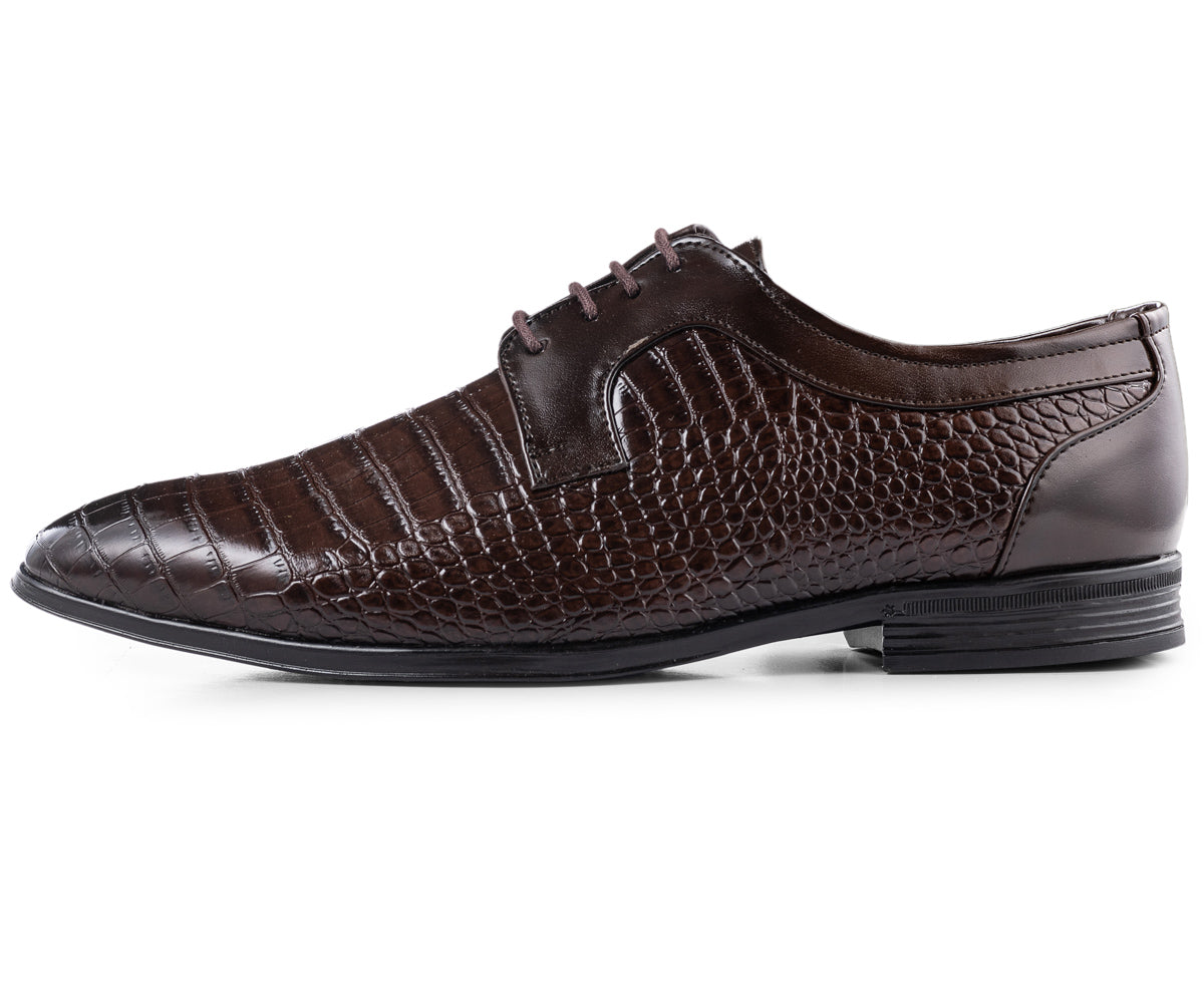 DEEUCO Men's Brown Formal Shoes