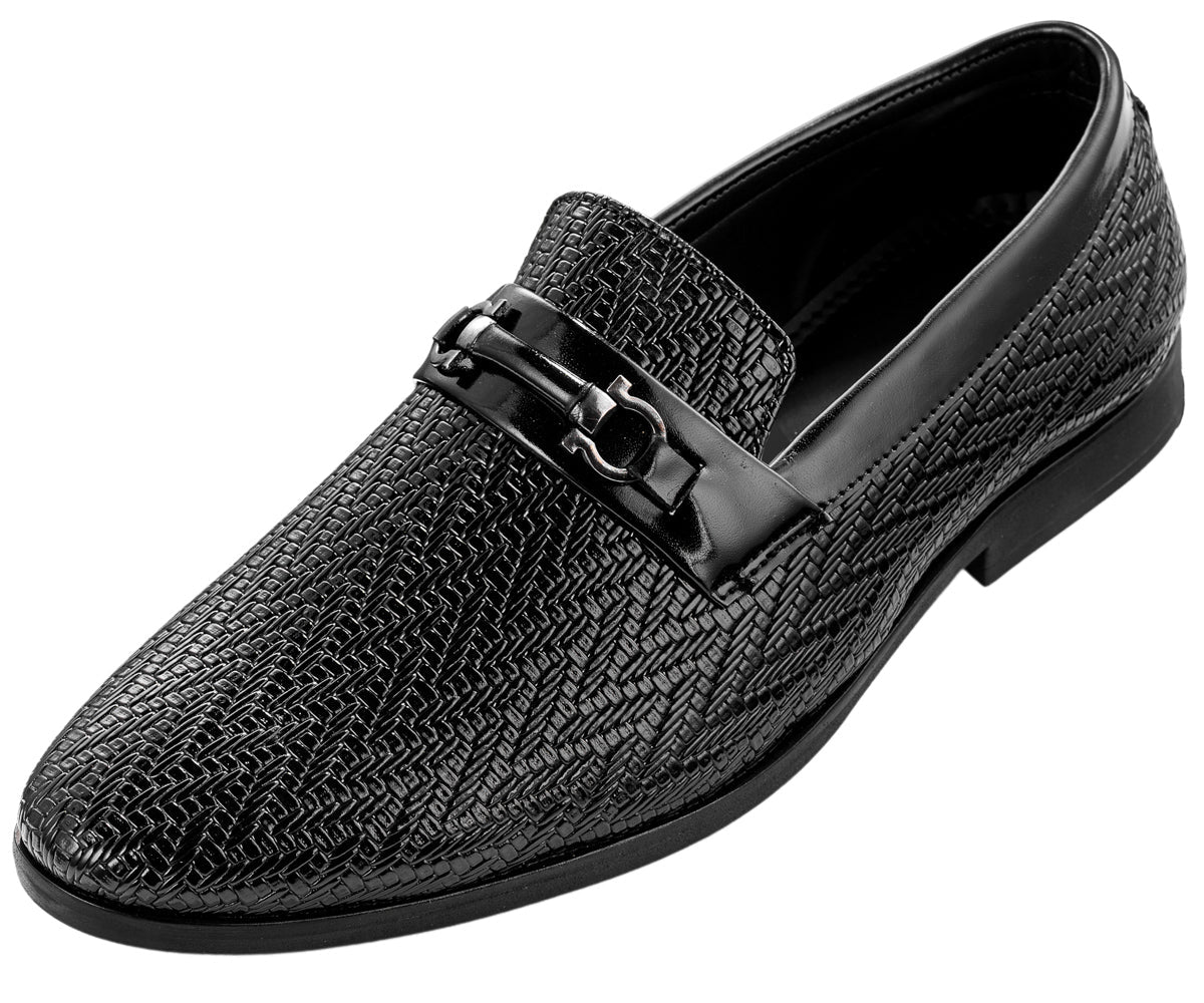 DEEUCO Men's Black Casual Loafers