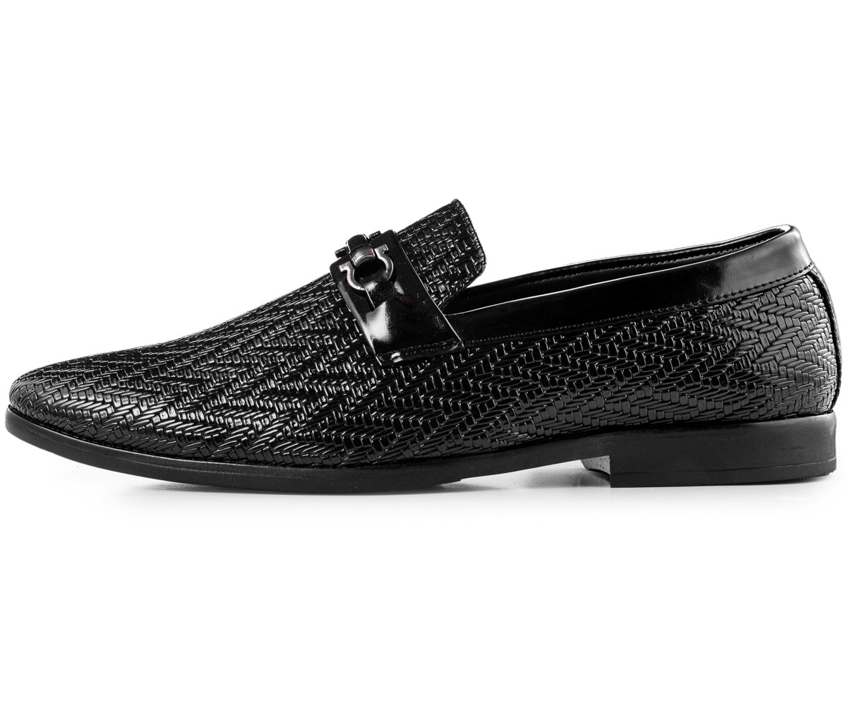 DEEUCO Men's Black Casual Loafers