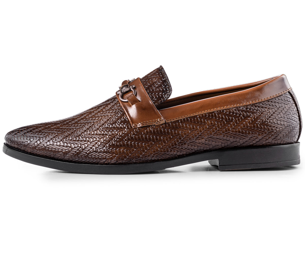 DEEUCO Men's Brown Casual Loafers