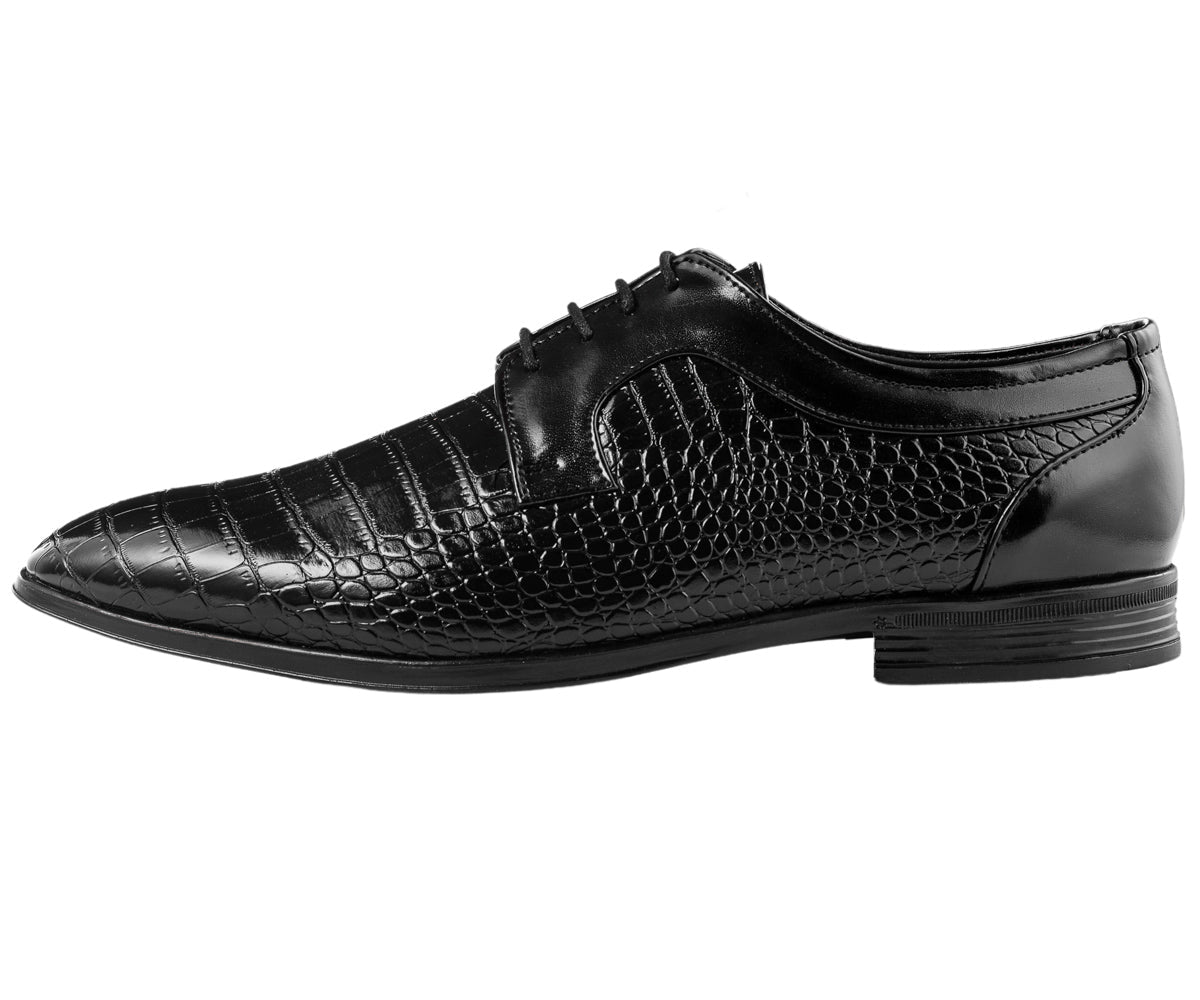 DEEUCO Men's Black Formal Shoes